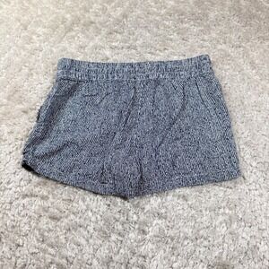 Banana Republic Petite XS Shorts Blue White Micro Stripe Nautical Soft Stripe